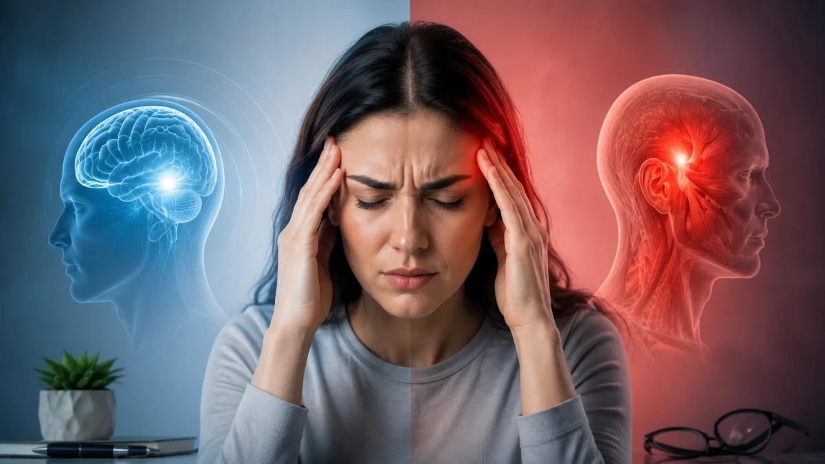 تفاوت میگرن و سردرد تنشی چیست؟ مقایسه علائم، علت، درمان و روش تشخیص