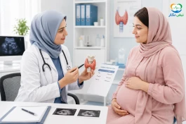 تیروئید در بارداری | علائم، خطرات کم‌کاری و پرکاری تیروئید، تفسیر آزمایش و درمان